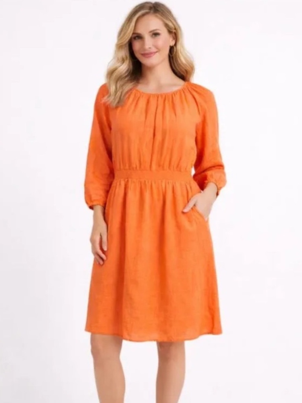 J. Crew Palermo Smocked Waist Mini Dress In Linen